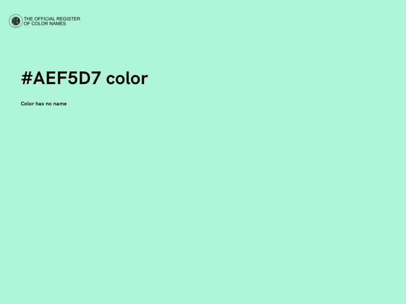 #AEF5D7 color image