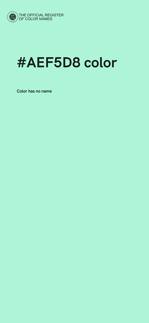 #AEF5D8 color image