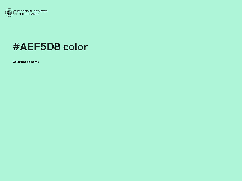 #AEF5D8 color image