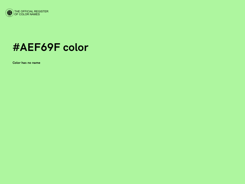 #AEF69F color image