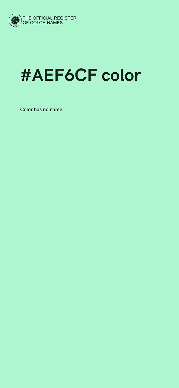 #AEF6CF color image