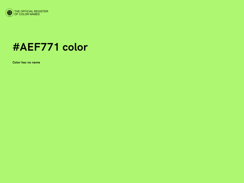 #AEF771 color image