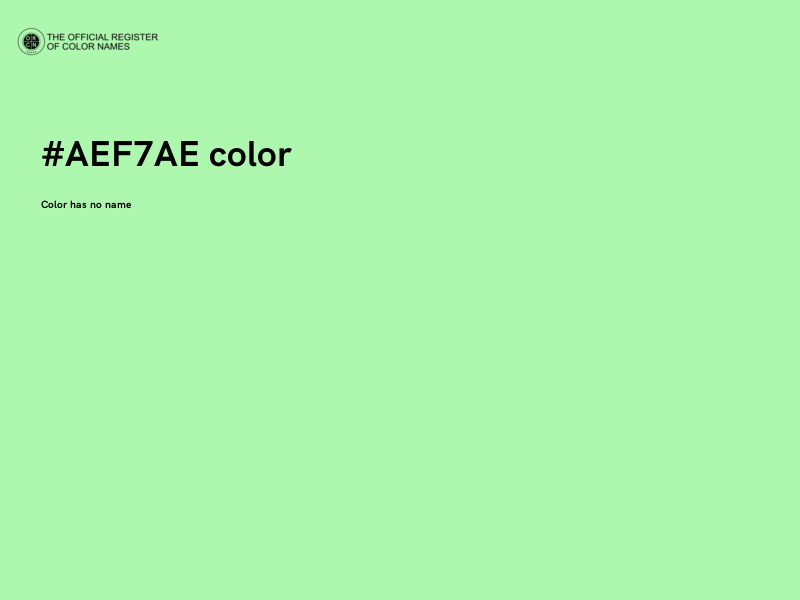 #AEF7AE color image