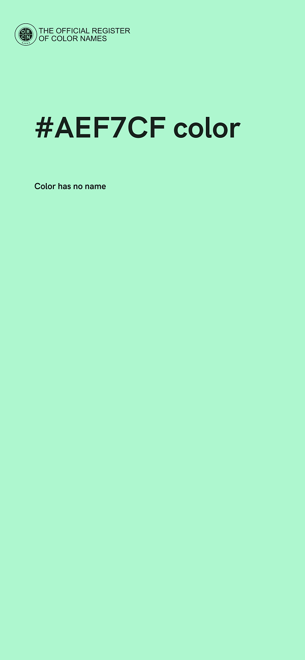#AEF7CF color image