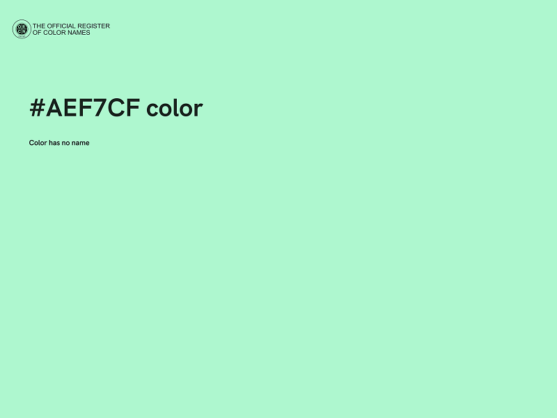 #AEF7CF color image