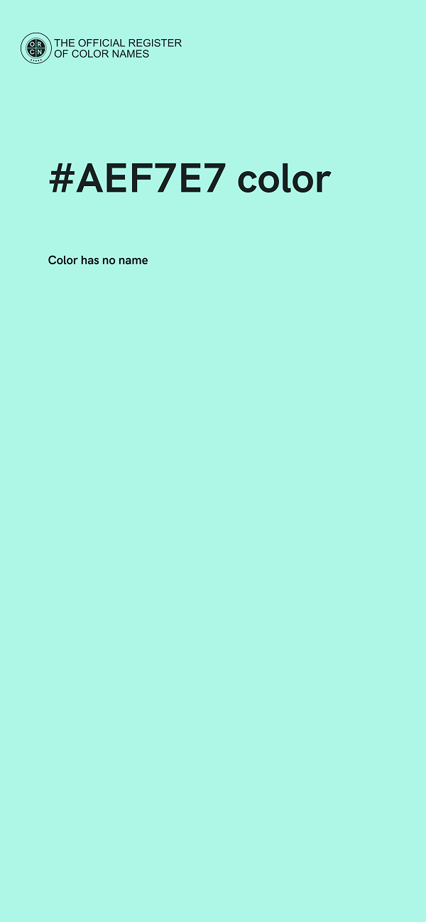 #AEF7E7 color image