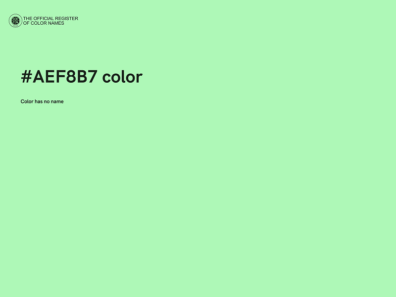 #AEF8B7 color image