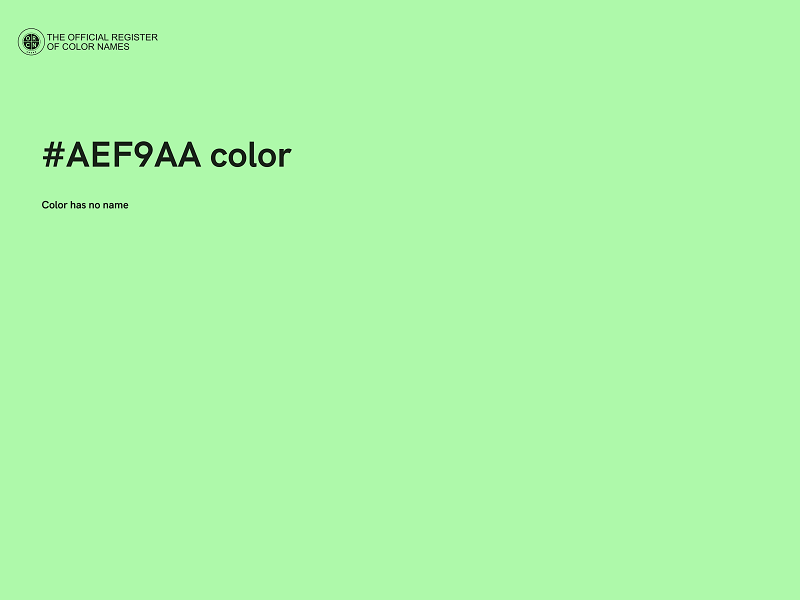 #AEF9AA color image