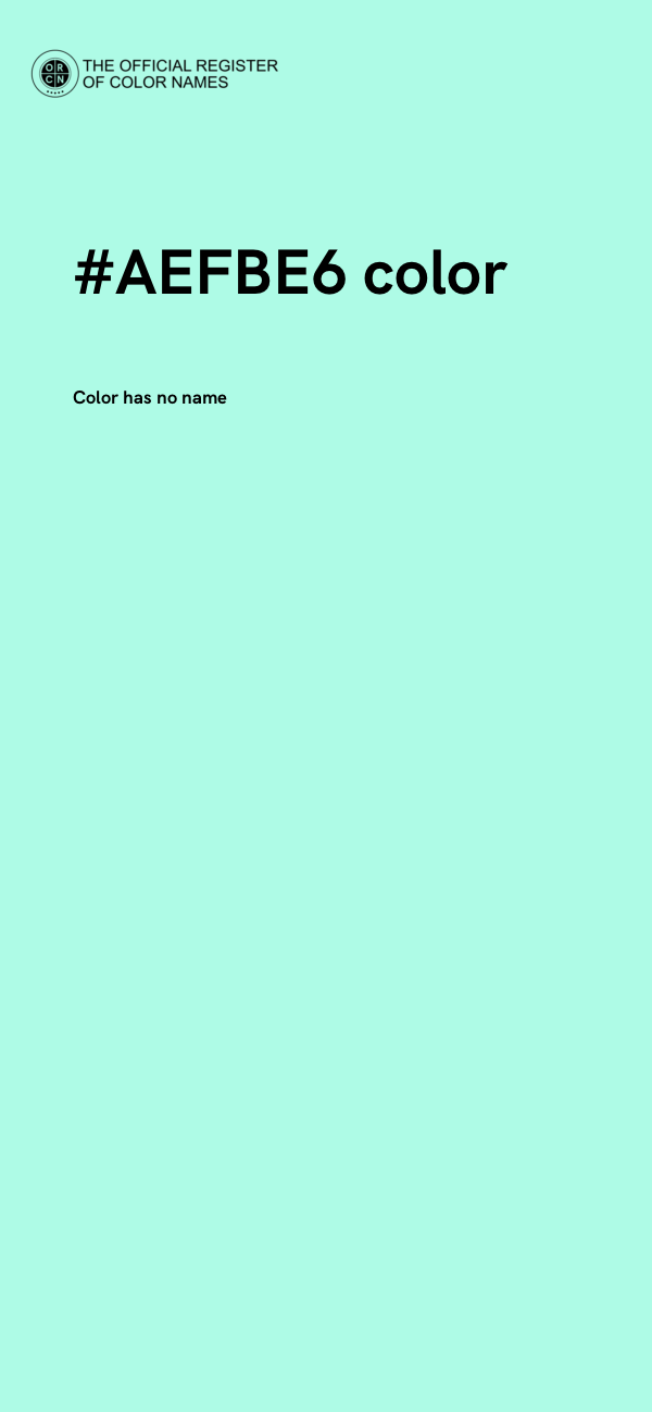 #AEFBE6 color image