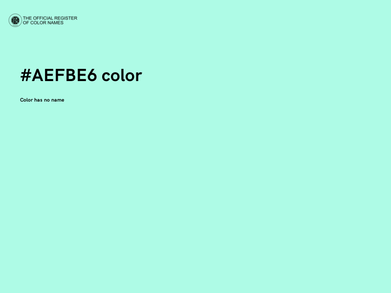 #AEFBE6 color image