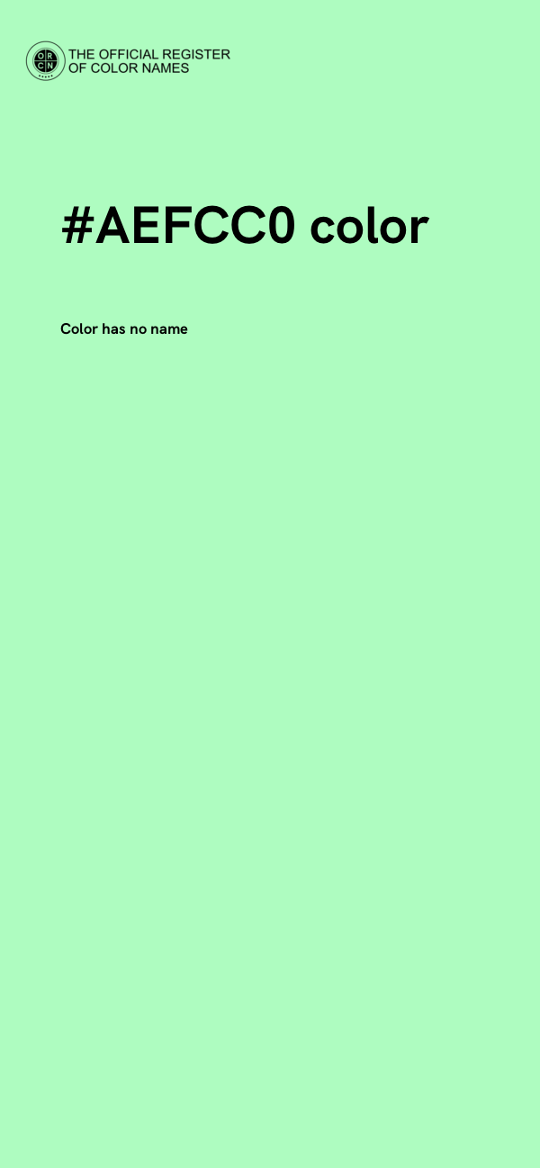 #AEFCC0 color image