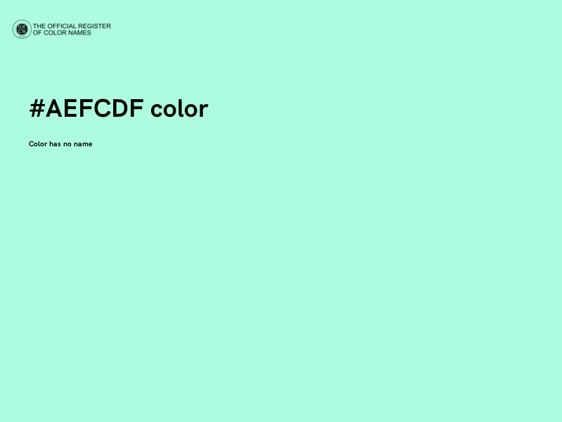 #AEFCDF color image