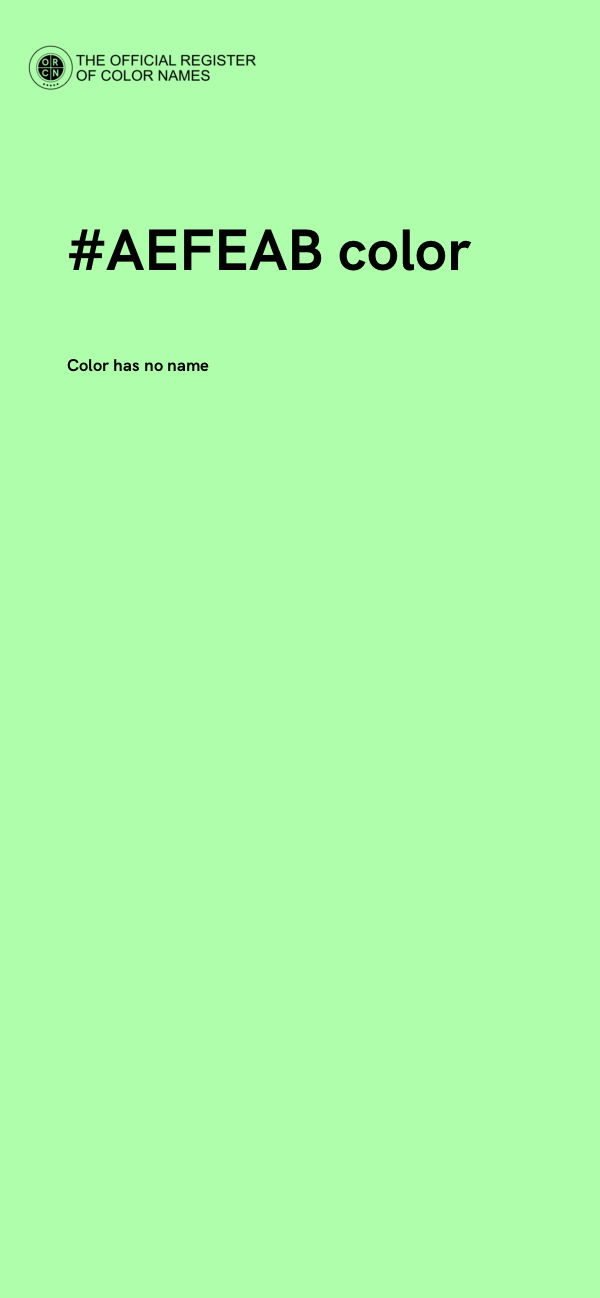 #AEFEAB color image
