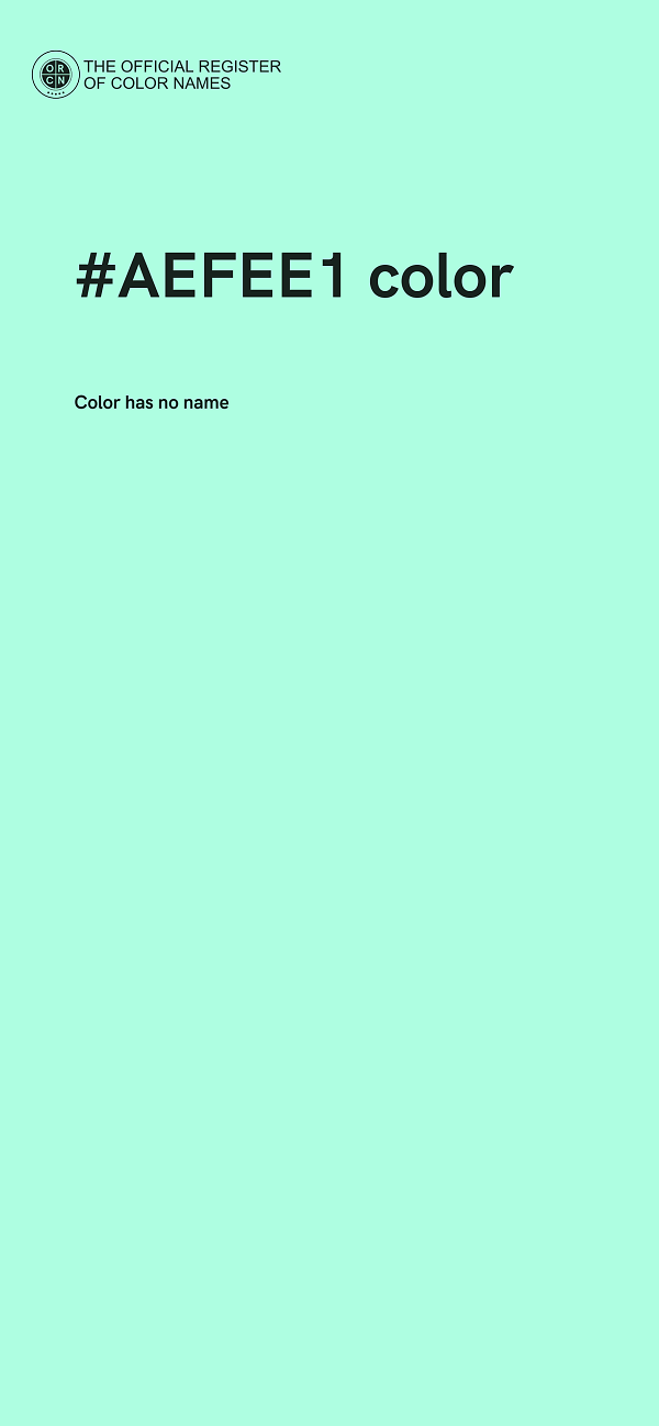 #AEFEE1 color image