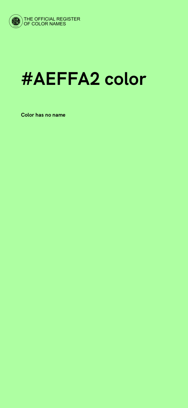 #AEFFA2 color image