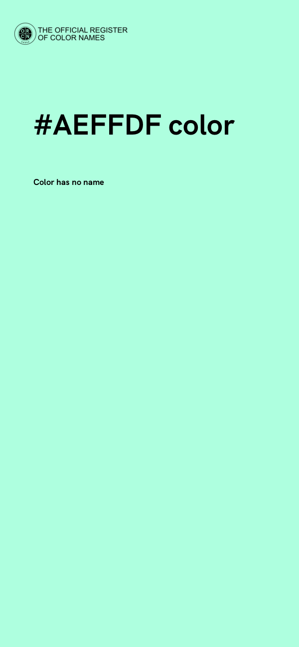 #AEFFDF color image