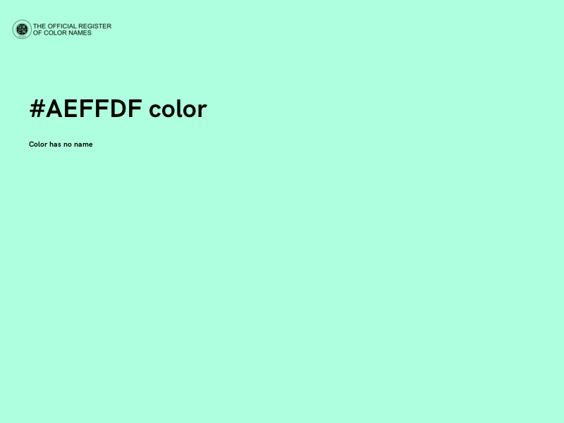 #AEFFDF color image