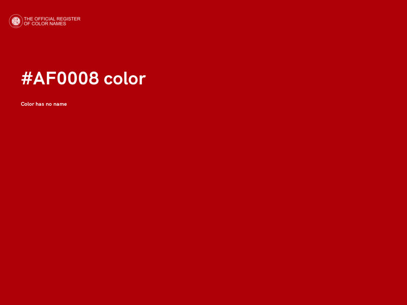 #AF0008 color image