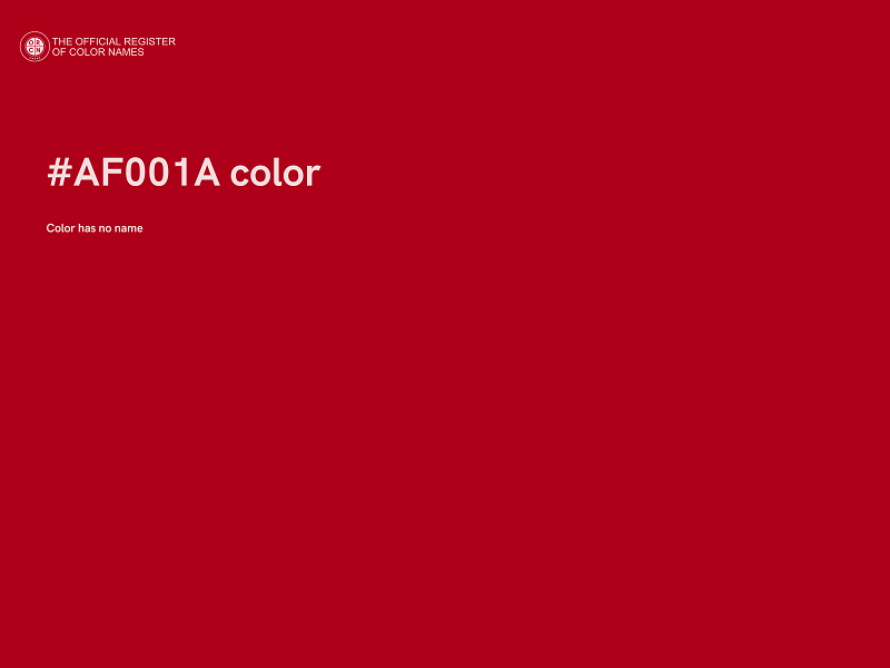#AF001A color image