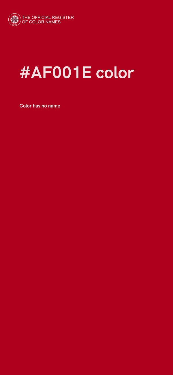 #AF001E color image
