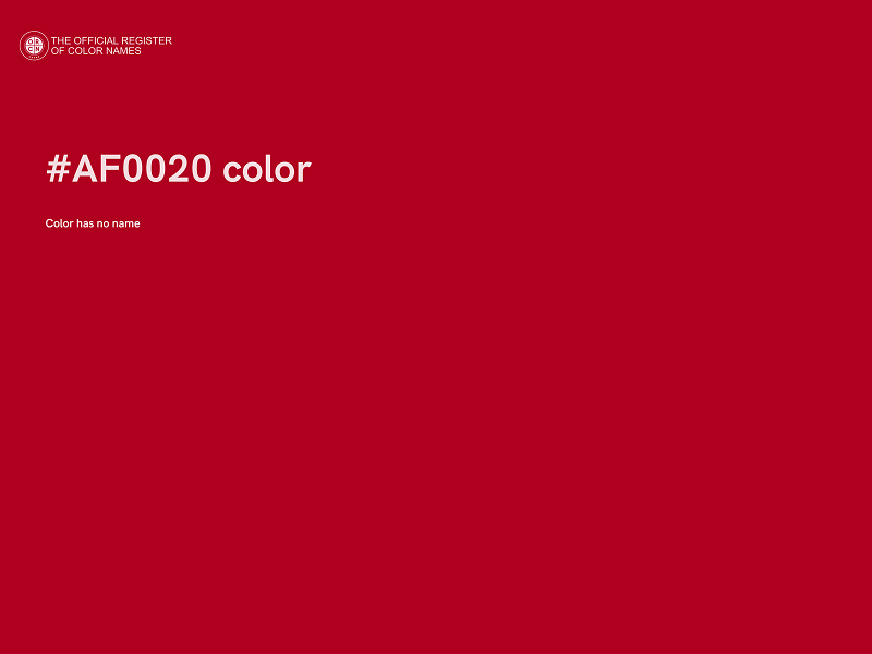 #AF0020 color image