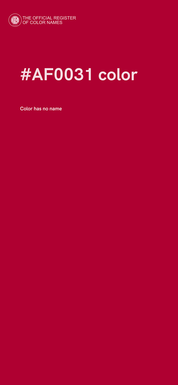 #AF0031 color image