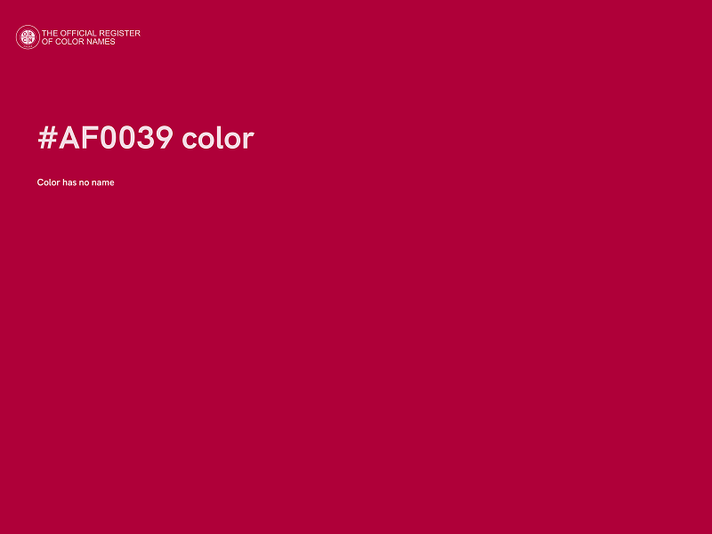 #AF0039 color image