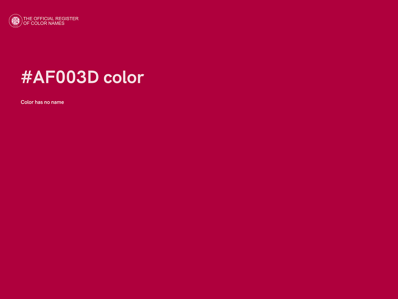 #AF003D color image