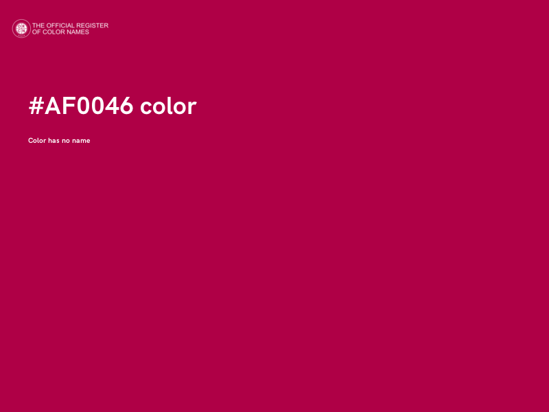 #AF0046 color image