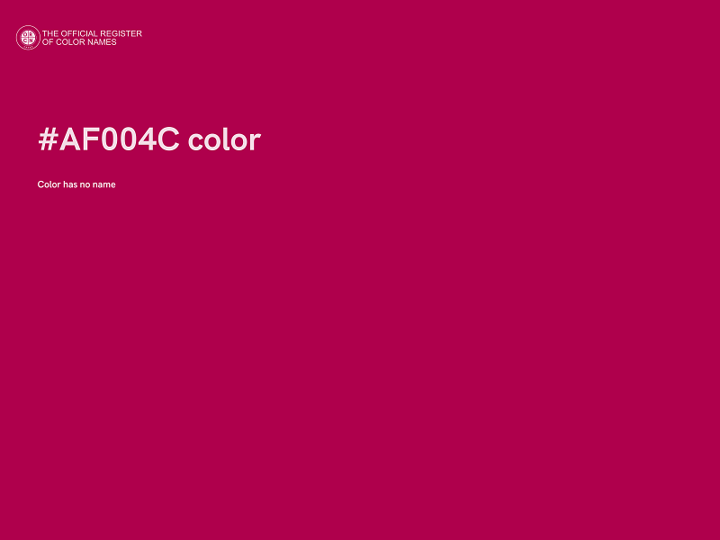 #AF004C color image