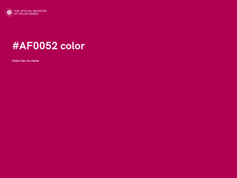 #AF0052 color image