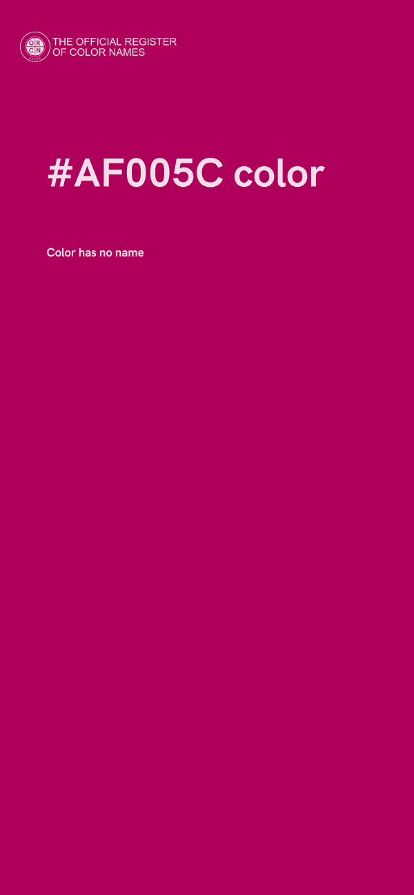 #AF005C color image