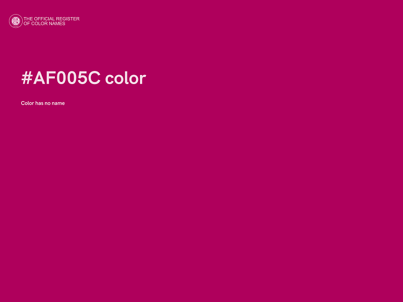 #AF005C color image