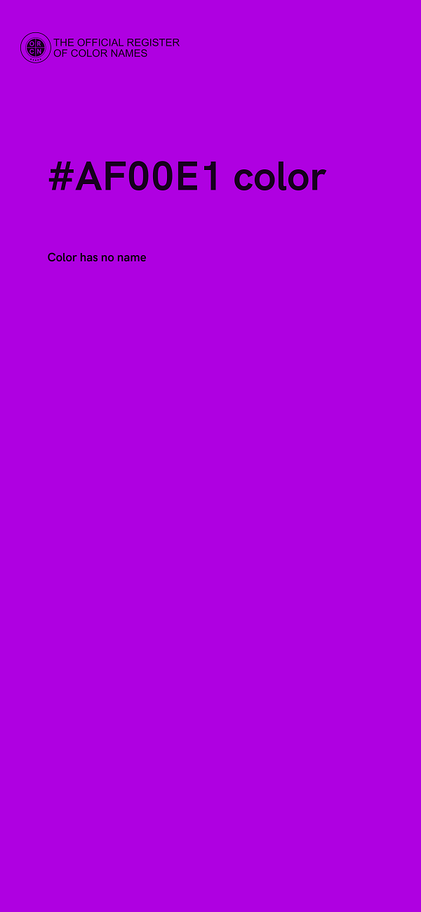 #AF00E1 color image