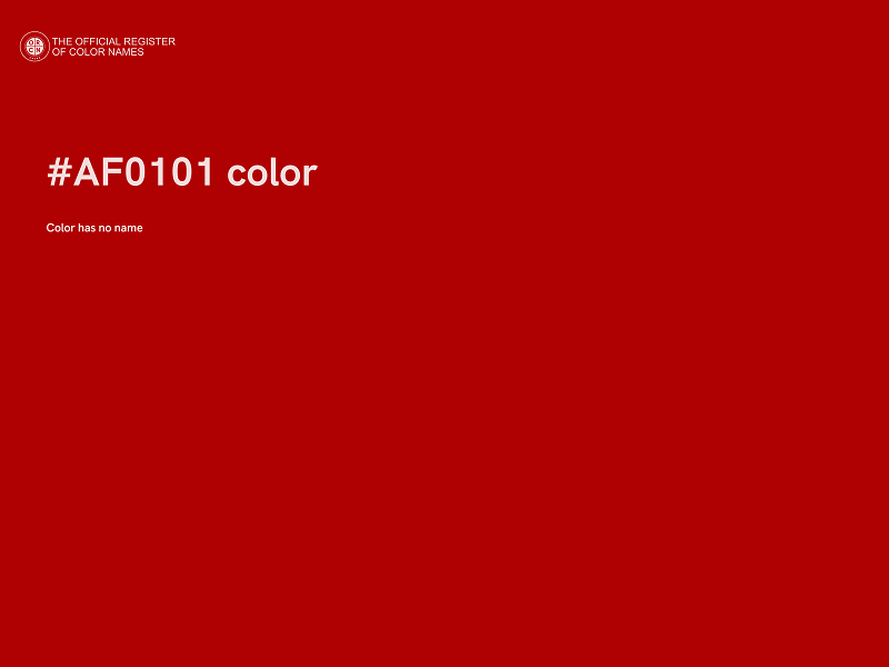 #AF0101 color image