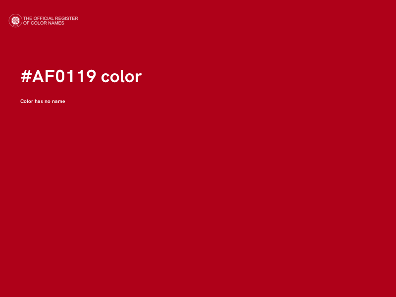 #AF0119 color image
