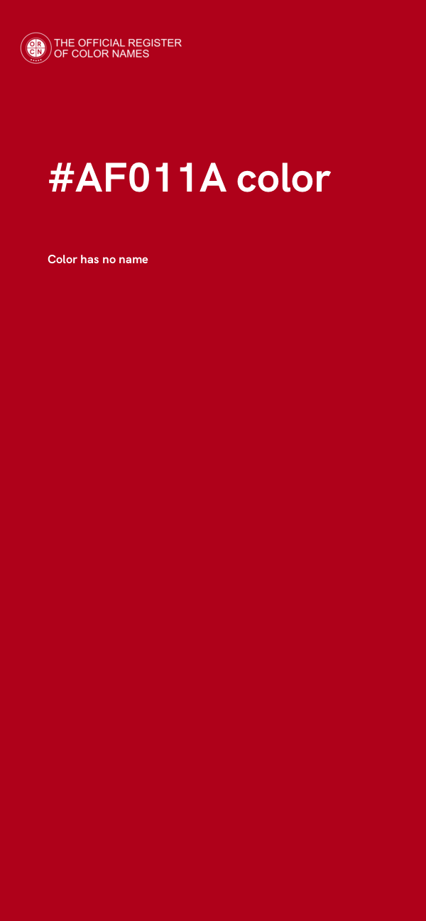 #AF011A color image