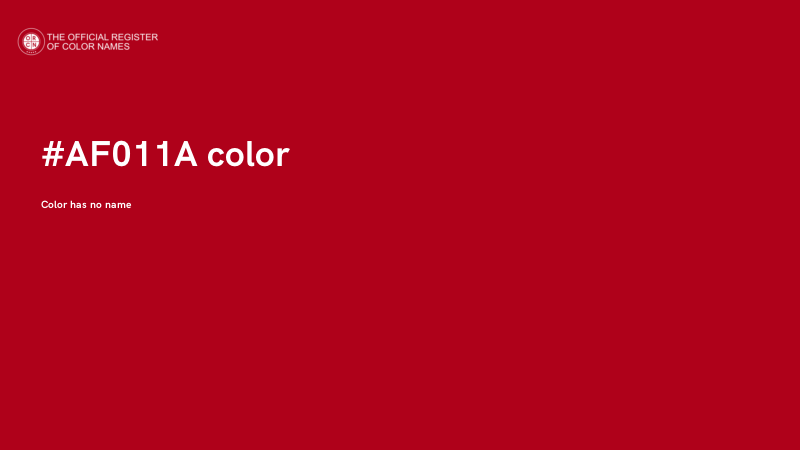#AF011A color image