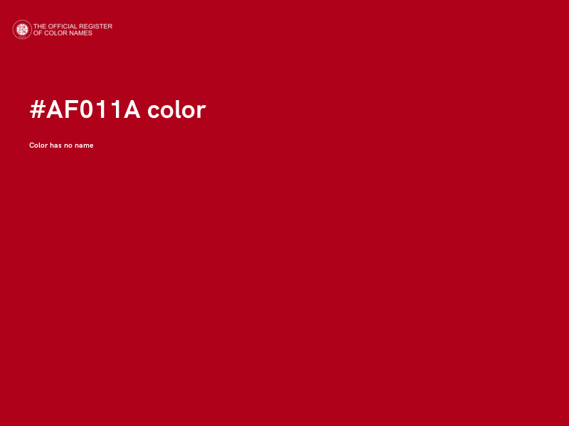 #AF011A color image