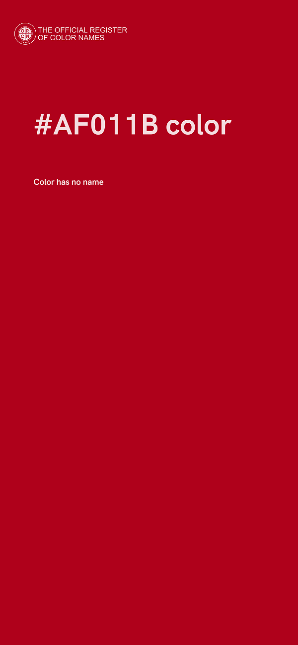 #AF011B color image