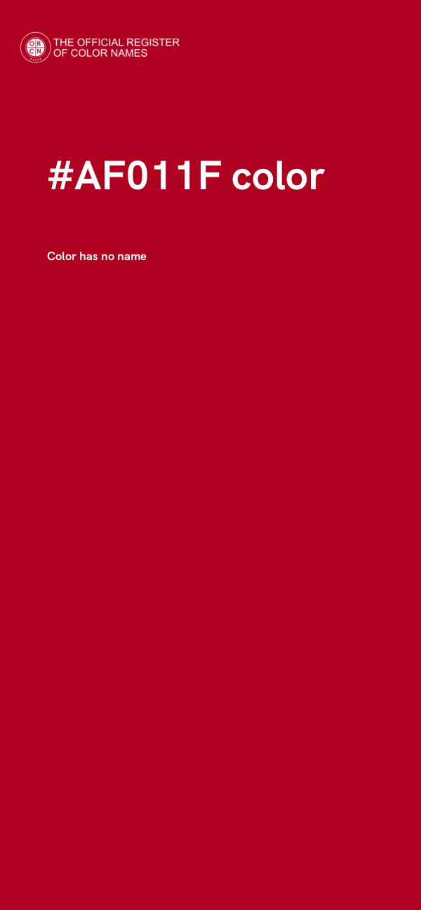 #AF011F color image