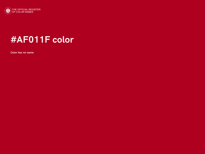 #AF011F color image