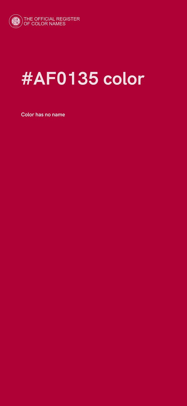 #AF0135 color image