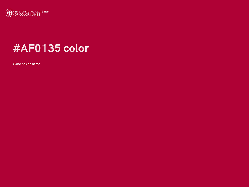#AF0135 color image