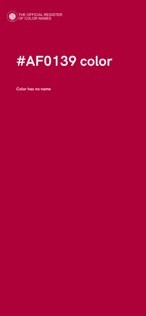 #AF0139 color image