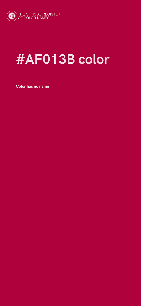 #AF013B color image