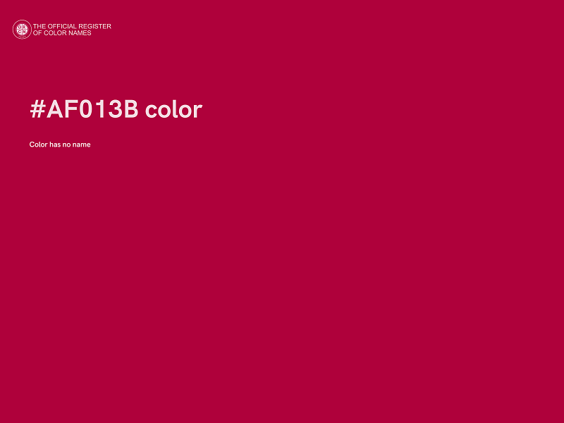 #AF013B color image