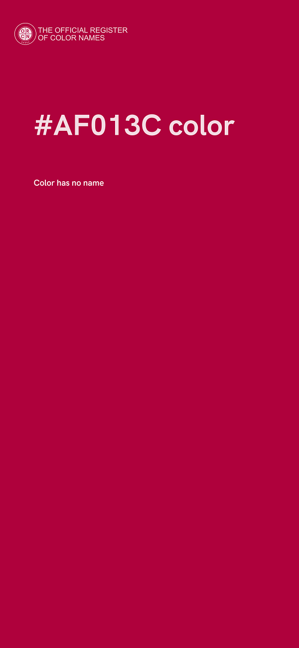 #AF013C color image