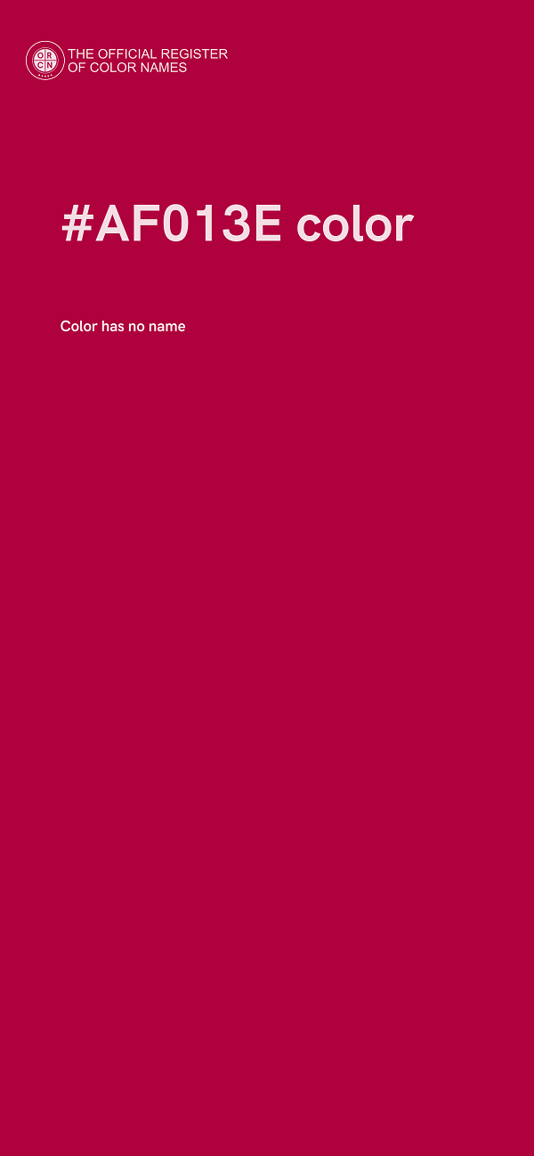 #AF013E color image