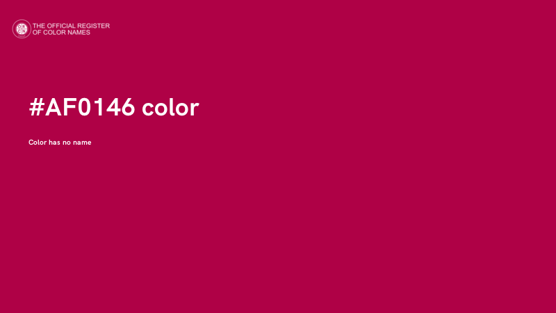 #AF0146 color image
